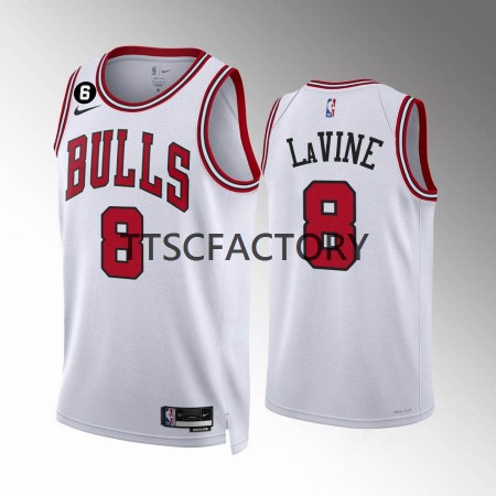 Chicago Bulls Zach LaVine 8 Nike 2022-23 Association Edition Valkoinen Miesten Pelipaidat Swingman